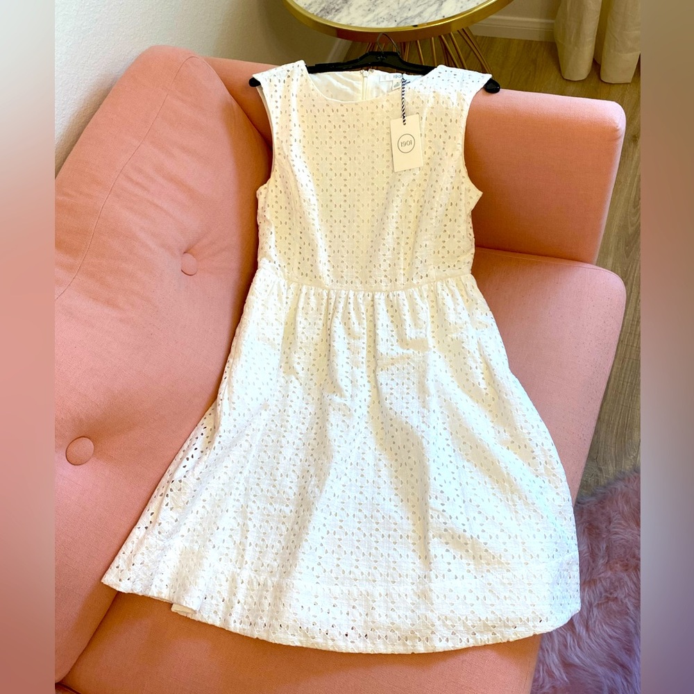 1901 White Eyelet dress NWT